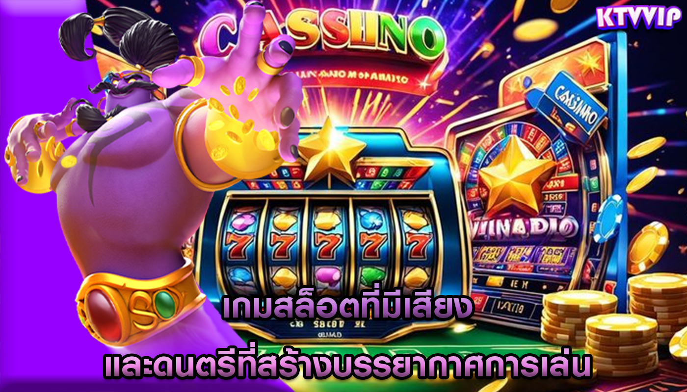 เกมสล็อตที่มีเสียง และดนตรีที่สร้างบรรยากาศการเล่น